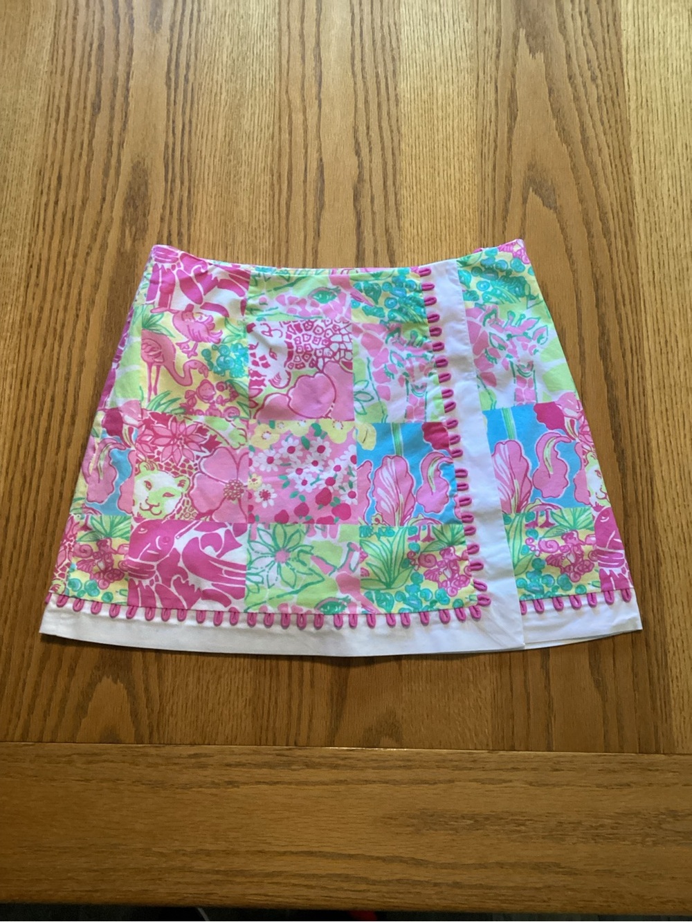 Lilly Pulitzer Pink Multi Patchwork Mini skort